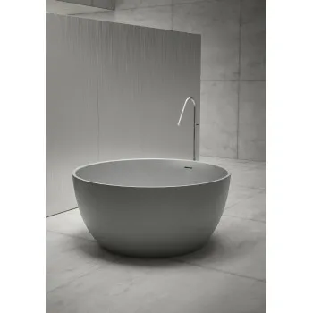 Brīvi stāvoša vanna Hatria H-SOLID 04 Silcstone d120cm H=55cm, Balta matēta 00Y9E625