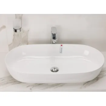 Vannas istabas izlietne Hatria Lavabo 21:00 S uz virsmas 75x38cm Y8AL01, Balta