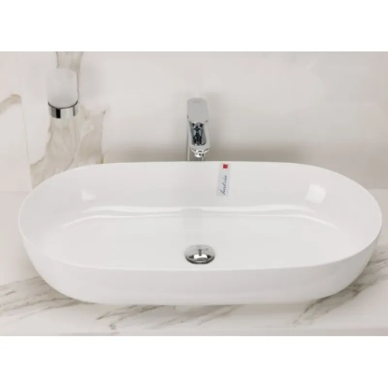 Vannas istabas izlietne Hatria Lavabo 21:00 S uz virsmas 75x38cm Y8AL01, Balta