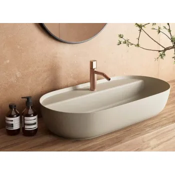 Vannas istabas izlietne Hatria Lavabo 21:00 MF S uz virsmas 75x38cm Y8AP01, Balta
