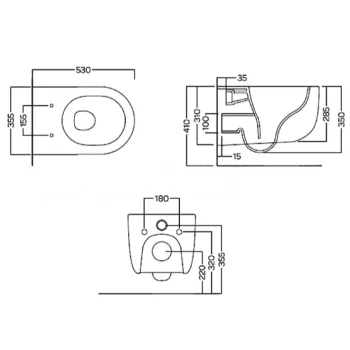 Piekaramais Tualetes pods Hatria Futura PURE VORTEX®  9BA0 bez vāka, Carta Da Zucchero 9BA057