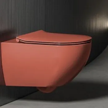 Piekaramais Tualetes pods Hatria CENTRICA PURE VORTEX®,bez vāka, Terra Di Siena Y9DE54