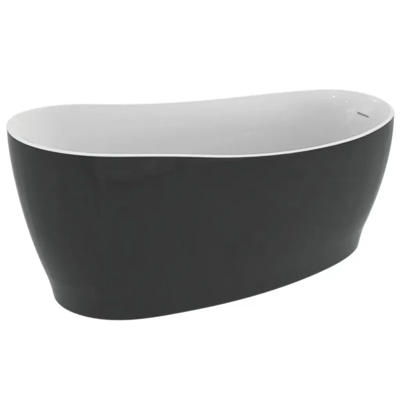 Brīvi stāvoša Vanna Ideal Standard Around, 180x85 cm, lietā akrila, matēti balta/melna K8715V2