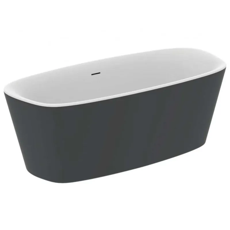 Brīvi stāvoša Vanna Ideal Standard Dea, 170x75 cm, lietā akrila, matēti balta/melna K8720V3