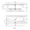 Vanna Ideal Standard i.Life DUO, 170x75 cm, akrila, balta T476301