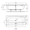 Vanna Ideal Standard i.Life DUO, 180x80 cm, akrila, balta T476401