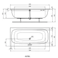 Vanna Ideal Standard i.Life DUO, 190X90 cm, akrila, balta T476501