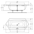 Vanna Ideal Standard i.Life Hexagon, 190x90 cm, akrila, balta T476701