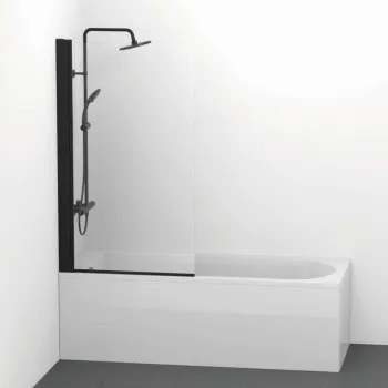 Vannas siena Ideal Standard Connect 2, 80x140 cm, melna/caurspīdīgs stikls T9923V3