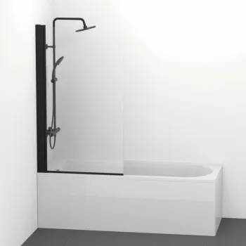Vannas siena Ideal Standard Connect 2, 80x140 cm, melna/caurspīdīgs stikls T9924V3