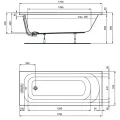 Vanna Ideal Standard Simplicity, 170x70 cm, akrila, balta W004401