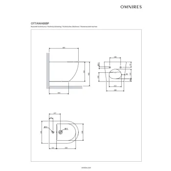 Piekaramais Bide Omnires OTTAWA Balta spīdīga