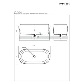 Vanna Omnires OVO M+ Akmens masa 160 x 75 cm Olive (OL)