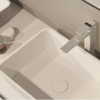 Vannas istabas izlietne Omnires PARMA M+ 50 x 35cm balta / pelēka