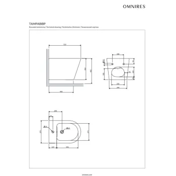 Piekaramais Bide Omnires TAMPA Balta spīdīga
