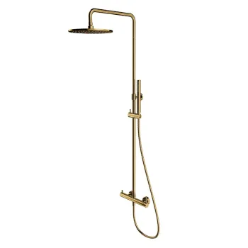 Dušas sistēma Omnires Y ar lietus dušu, rokas dušu pulēts zelts