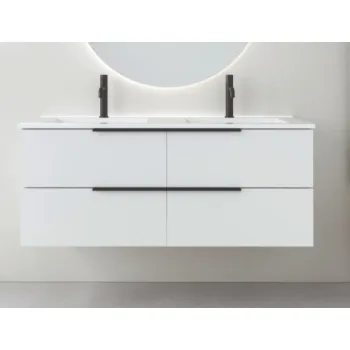 Vannas istabas skapītis OZE ar izlietni Celtic 2x600mm Balta