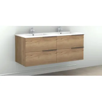 Vannas istabas skapītis OZE ar izlietni Celtic 2x600mm Golden Oak