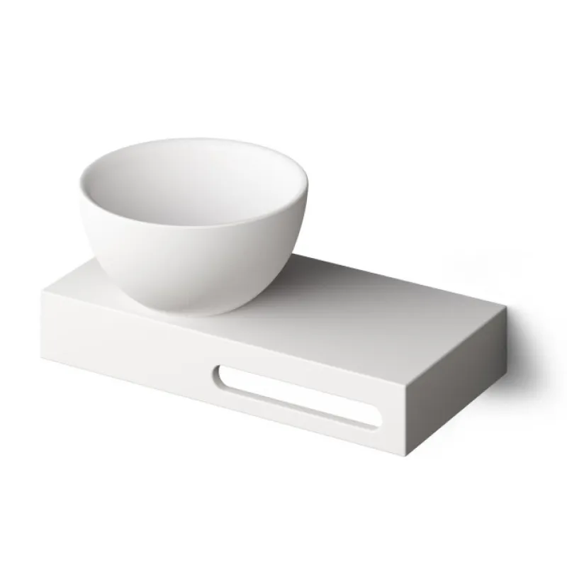 Izlietne PAA DO SilkStone ar plauktu 400x200mm Balts