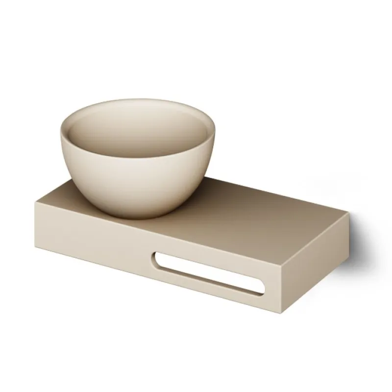 Izlietne PAA DO SilkStone ar plauktu 400x200mm Matte Caffelatte