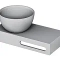 Izlietne PAA DO SilkStone ar plauktu 400x200mm Matte Grey