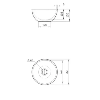 Izlietne PAA DO SilkStone Ø 250mm Grafīta Izlietne PAA DO SilkStone Ø 250mm Grafīta