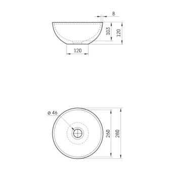 Izlietne PAA DO SilkStone Ø 280mm Grafīta Izlietne PAA DO SilkStone Ø 280mm Grafīta