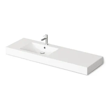 Izlietne PAA LONG STEP Akmens masas 1500x490mm, Kreisā ar labo pagarinājumu Balta Izlietne PAA LONG STEP Akmens masas 1500x490mm, Kreisā ar labo pagarinājumu Balta