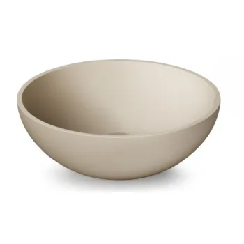 Izlietne PAA ROUND ON SilkStone Ø 410mm ar noplūdi matte caffe latte Izlietne PAA ROUND ON SilkStone Ø 410mm ar noplūdi matte caffe latte