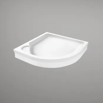 Dušas paliktnis Paa CLASSIC NEW RO90 Akmens masas 90x90cm ar paneli Balts