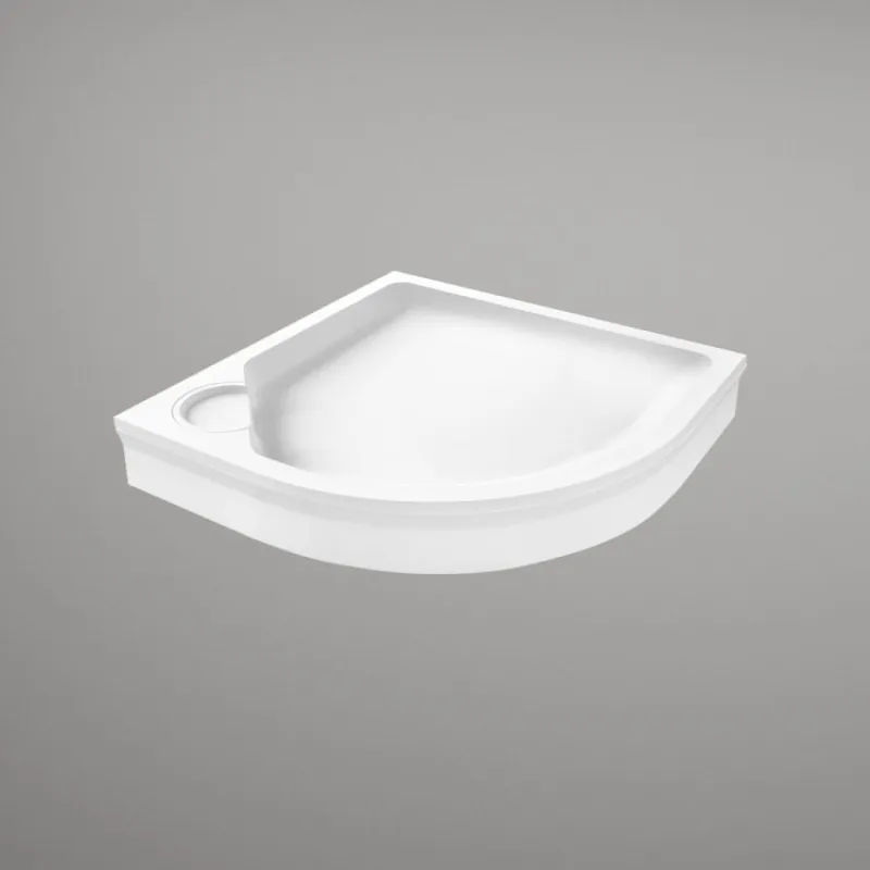 Dušas paliktnis Paa CLASSIC NEW RO90 Akmens masas 90x90cm ar paneli Balts