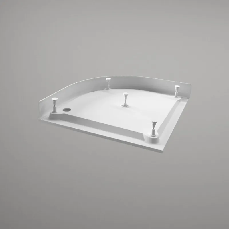 Dušas paliktnis Paa CLASSIC NEW RO90 Akmens masas 90x90cm ar paneli Balts