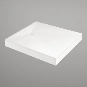 Dušas paliktnis Paa LETTERA Akmens masas 100x120cm  (Paliktnis, panelis, sifons) Balts