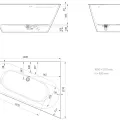 Vanna Paa DECO CORNER A SilkStone 1600x1270mm Balta