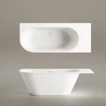 Vanna Paa DECO SHAPE RE A SilkStone 1700-2000x725mm Balta Vanna Paa DECO SHAPE RE A SilkStone 1700-2000x725mm Balta