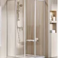 Dušas kabīne Ravak SRV2+SRV2 80cm H=195cm Balts + Caurspīdīgs
