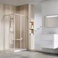Dušas kabīne Ravak SRV2+SRV2 80cm H=195cm Balts + Caurspīdīgs
