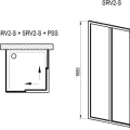 Dušas kabīne Ravak SRV2+SRV2 80cm H=195cm Balts + Caurspīdīgs