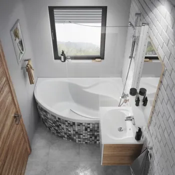 Vannas siena Ravak CVSK1 Rosa 140/150 L Hromēts + Caurspīdīgs