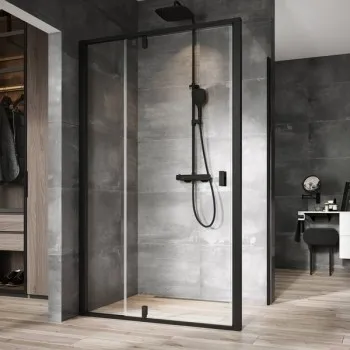 Dušas siena Ravak Nexty NPSS 100 Melna + Caurspīdīga