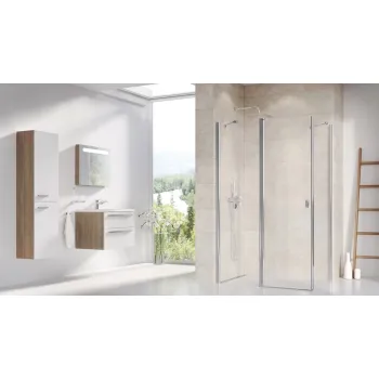 Dušas siena Ravak Chrome CPS 90 satīns + caurspīdīgs