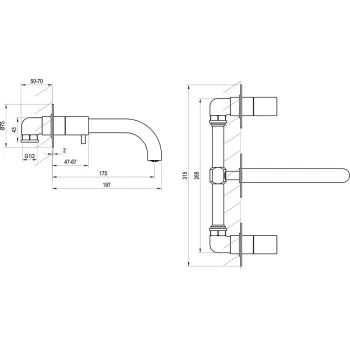 Vannas istabas izlietnes maisītājs Ravak Espirit ES 019.00CR.O1 iebūvējams ar Korpusu hromēts