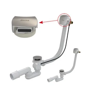 Vannas sifons Ravak 800 B S/R ar izplūdes/pārplūdes sistēmu hromēts