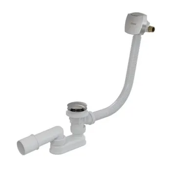 Vannas sifons Ravak 800 C-C S/R piepildāms ar ūdeni, darbināms ar mehānismu Click-Clack, hroms