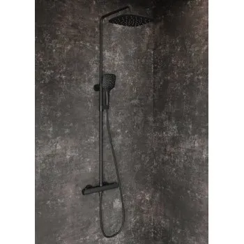 Dušas sistēma Ravak Flat FL 091.20BL ar termostatu melns