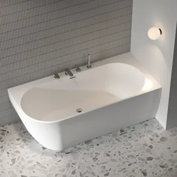 Vanna Ravak FREEDOM Corner R 1700x800mm Akrila Balta / Hromēta izplūde