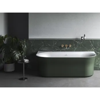 Vanna Ravak YPSILON Wall 1780x860mm Akrila Balta/grey green  / Balta izplūde