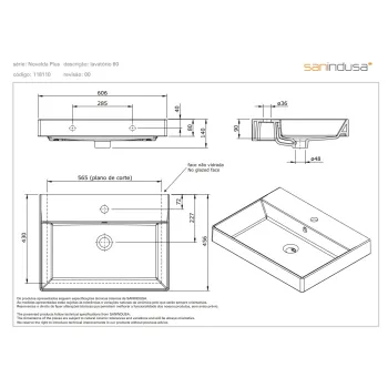 Vannas istabas izlietne Sanindusa Novelda Plus 60 Balta