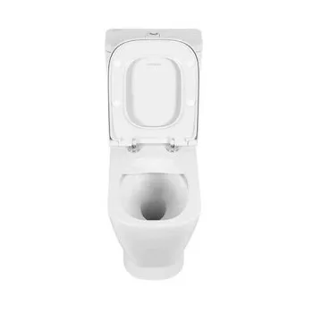 Tualetes pods Sanindusa Winner Rimfree ar Soft Close Easyclip vāku, Balts