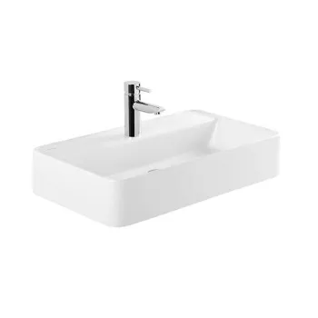 Vannas istabas izlietne Sanindusa Sanlife 60x35cm ar caurumu maisītājam Balta